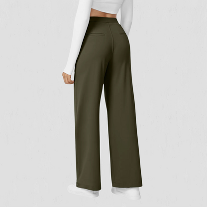 Halara Flex High Waisted Plicated Side Pocket Straight Leg Work Pants