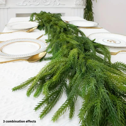 70.8 Inch Norfolk Pine Vine Garland for Christmas Decor