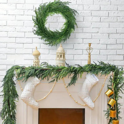 70.8 Inch Norfolk Pine Vine Garland for Christmas Decor