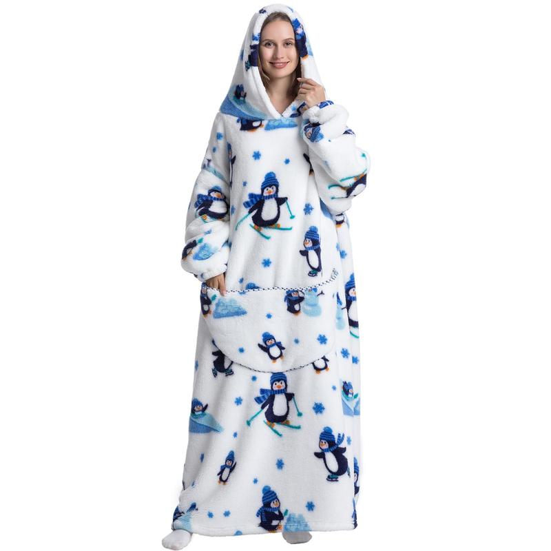 Cozy Wearable Hooded Blanket for Women