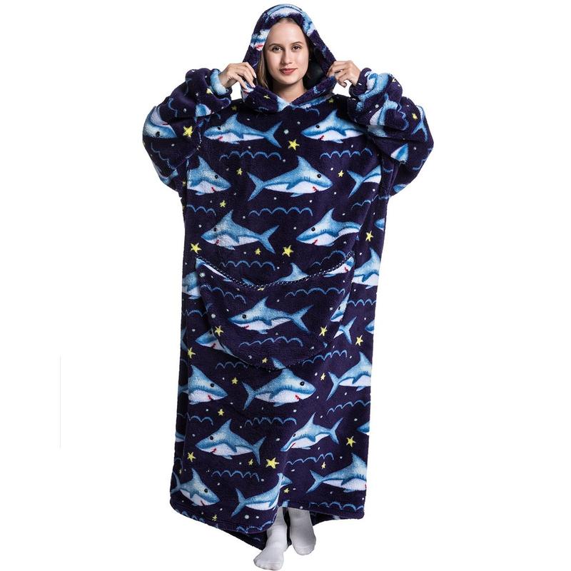 Cozy Wearable Hooded Blanket for Women