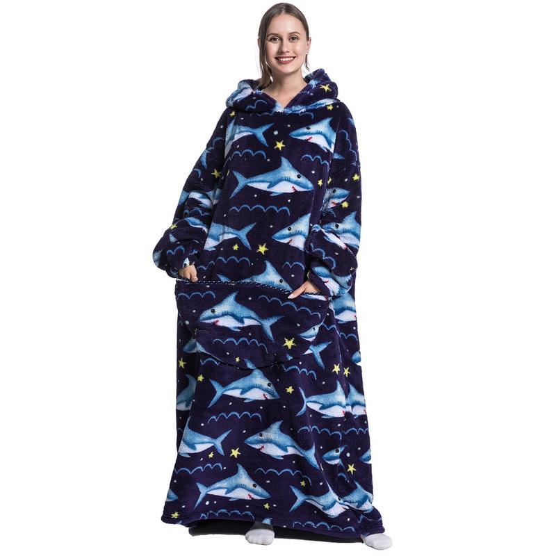 Cozy Wearable Hooded Blanket for Women