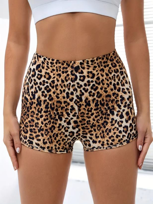 Leopard Biker Shorts